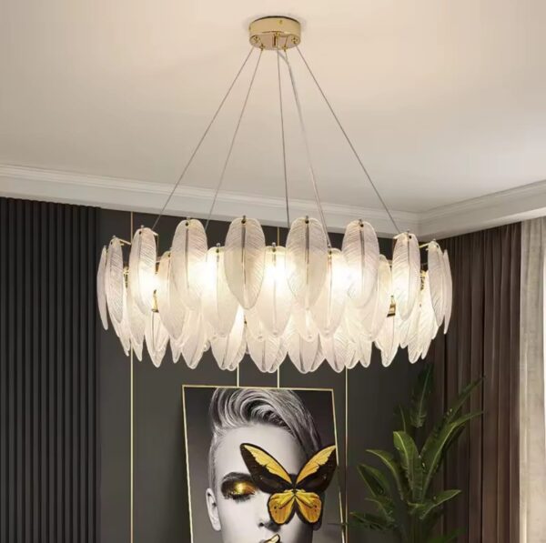 Feather Crystal Pendant Light