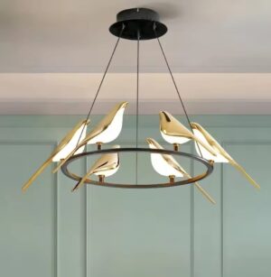 Nordic-Style Magpie Bird Pendant Chandelier