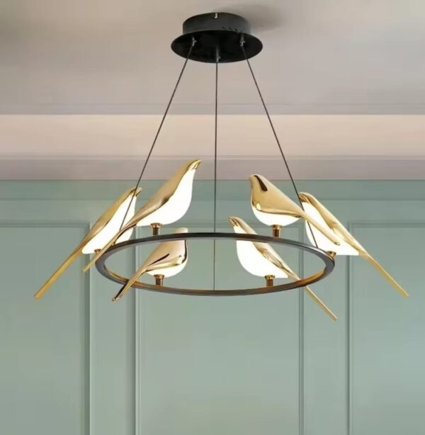 49 Nordic-Style Magpie Bird Pendant Chandelier